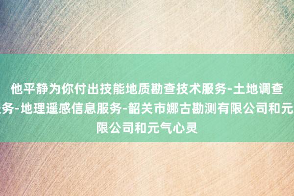 他平静为你付出技能地质勘查技术服务-土地调查评估服务-地理遥感信息服务-韶关市娜古勘测有限公司和元气心灵